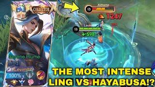 THE MOST INTENSE BATTLE OF LING VS HAYABUSA!? | LING FASTHAND GAMEPLAY WITH BEST BUILD & EMBLEM 2024