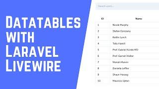 Building a Data Table with Laravel Livewire! [TUTORIAL]