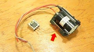 Make High Voltage Using TV Transformer Easy at home