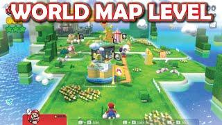 What happens if you make the World Map a level in Super Mario 3D World + Bowser's Fury?