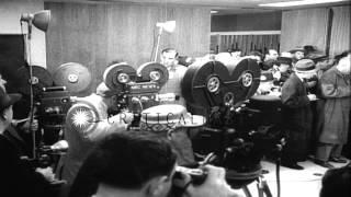 First Deputy Premier of the Soviet Union Anastas Mikoyan speaks to the press thro...HD Stock Footage