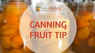 Canning Fruits Tips