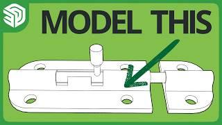 How to 3D Model a Latch | SketchUp Tutorial