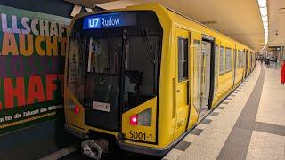 U-Bahn Berlin|Mitfahrt im H95 auf der U7 von Rudow bis Rathaus Spandau