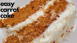 Easy Carrot Cake Recipe||HOW TO MAKE MOIST CARROT CAKE || JERENE'S EATS