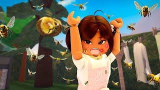 Lucy got Stung by a Bee in Grandma's Garden  Roblox Family Roleplay