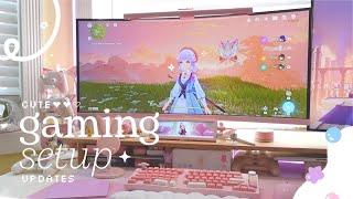  kawaii gaming setup updates for a comfy summer season | upgraded pc, alice keeb + extras 