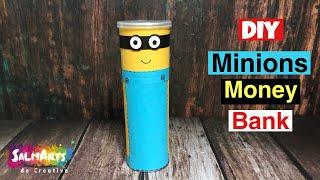 DIY minions money saving bank | diy piggy bank | pringlescraftideas | salmarts