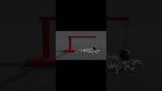A  hanging ball kicking the cube animation video | NS blender | Blender| animation | #shorts #short