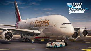 Dubai to Johannesburg | Full Emirates A380 Flight | MSFS 2020 | FlyByWire A380X | Stunning Sunrise