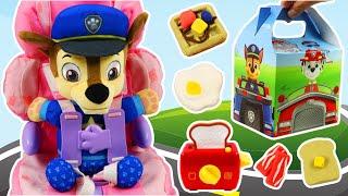 Paw Patrol Chase Packs a Road Trip Play Doh Meal!