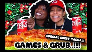 GAMES & GRUB..!!!  w/ Special Guest:  @JustTashaP   ...!!