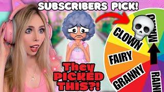 WHEEL Chooses my outfits in Dress to Impress (SUBSCRIBER’S CHOICES)