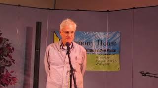 Adrian Whitcomb sings and explains origin of song "Jason and Julie," Harmony House Open Mic, 9/8/17