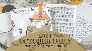 October Daily 2024 | Story 03: Halloween Card Swap | How I'm saving the cards I received!