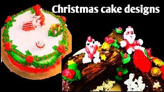 christmas cake decorations| christmas celebrations| easy santa cake design|by mohua's kitchen