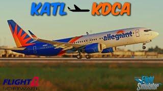 MSFS live | Allegiant Airlines | IFly 737 Max 8 | Atlanta (KATL)  Ronald Raegan (KDCA) #msfs2020