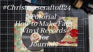 #Christmascraftoff24 TUTORIAL Faux Vinyl Records