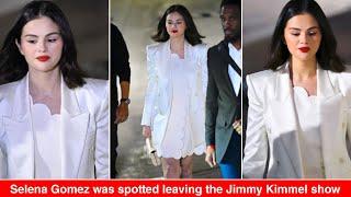 Selena Gomez was spotted leaving the Jimmy Kimmel show