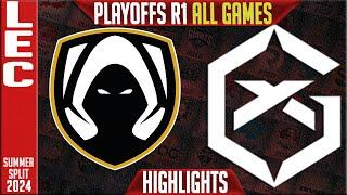 TH vs GX Highlights ALL GAMES | LEC Playoffs Lower Round 1 Summer 2024 | Team Heretics vs GiantX