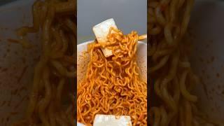 spaghetti ramen and cheddar cheese #asmr #koreanfood