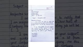 Resignation letter #shorts #short #resignationletter