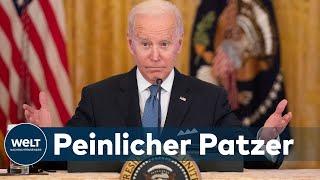 MIKRO WAR NOCH AN: Biden beleidigt Fox-Reporter - "Was für ein dummer Sch...kerl!" | WELT Thema