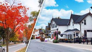 Walking Toronto Suburb of Unionville, Markham during Peak Fall Foliage