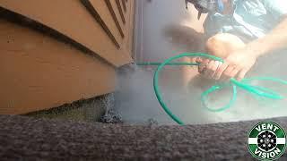 Dryer vent cleaning done with vent vision air compressor