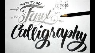 How to do Faux Calligraphy - With Practice Sheets