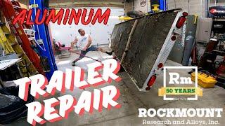 Aluminum trailer repair, first time welding aluminum, DID IT HOLD??  @rockmountwelding