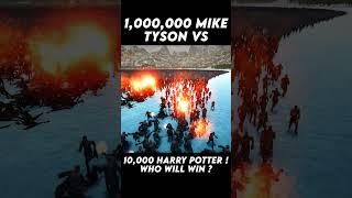 1,000,000 Mike Tyson VS 10,000 Harry Potter !  Who will win ?  #uebs2 #epicwarz #miketyson #gaming
