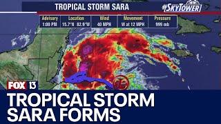 Tropical Storm Sara forms in the Caribbean