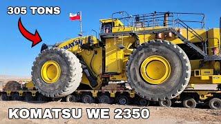 Oversized Komatsu WE 2350 Wheel Loader Transport - Covering a Distance of 100 Kilometers