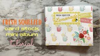 card stock mini album tutorial • just fold and glue • carta bella summer market