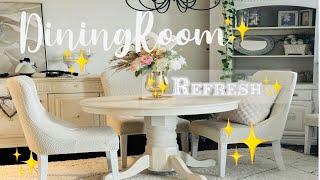 SPRING DINING ROOM REFRESH + CLEAN + REARRANGE WITH ME! #CleanWithMe