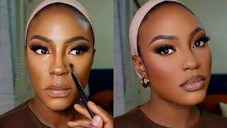 DETAILED BEGINNER MAKEUP TUTORIAL || THE CORRECT ORDER OF MAKEUP APPLICATION #darkskin #brownskin