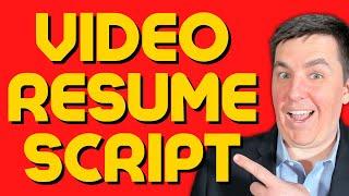 Video resume script guide - what to say to get the interviewer's attention!