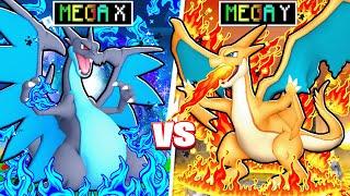 Mega CHARIZARD X Vs Mega CHARIZARD Y in Minecraft PIXELMON!