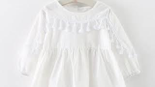 Latest Baby Girls White dresses Collection, Trendy Frock Styles.Beautiful designs