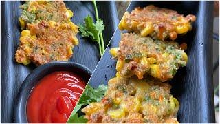 Corn Carrot Fritters | Snacks for Kids | Quick Easy Snack recipes | Fritters | HomemkaerHobboes