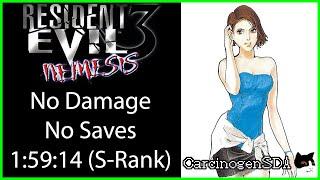 Resident Evil 3 (PSX) - No Save, No Damage S-Rank Walkthrough - (1:59:14) [Commentated]