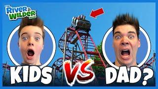 Little KIDS vs PARENTS at FUN PARK | Roller Coasters, bumper boats, go-karts