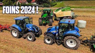  ENFIN les FOINS 2024 entre deux averses avec ZAC et ses 2 New Holland T5   ! 