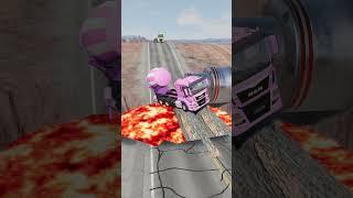 BeamNG Drive: Insane Mixer Truck Hot Lava Challenge! #Wow