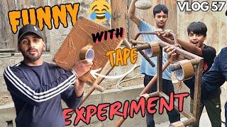 Funny  Experiment With Tape || Sukh Rai Vlogz