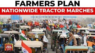 Farmers Unite for Delhi-Chalo March, Tractor Protests Across India