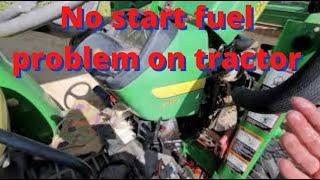 john deere 4410 tractor no start fuel problem