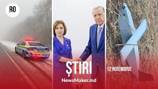 Sandu și Erdogan, despre Găgăuzia/Prima zăpadă, în nordul Moldovei/O altă dronă s-a prăbușit în sud