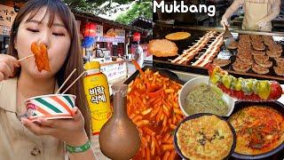 Mukbang | 가을맞이 한국민속촌 먹방 | 해물파전, 육개장, 녹두전, 잔치국수, 길거리음식